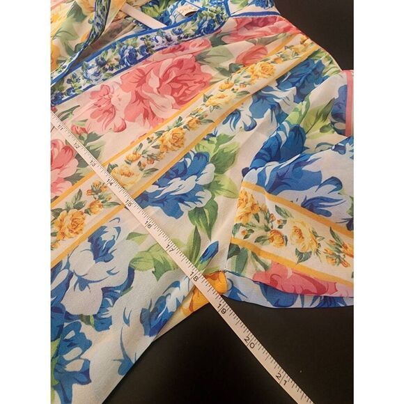 Karolina maxi drop waist semi sheer dress button down size Medium - Picture 5 of 8